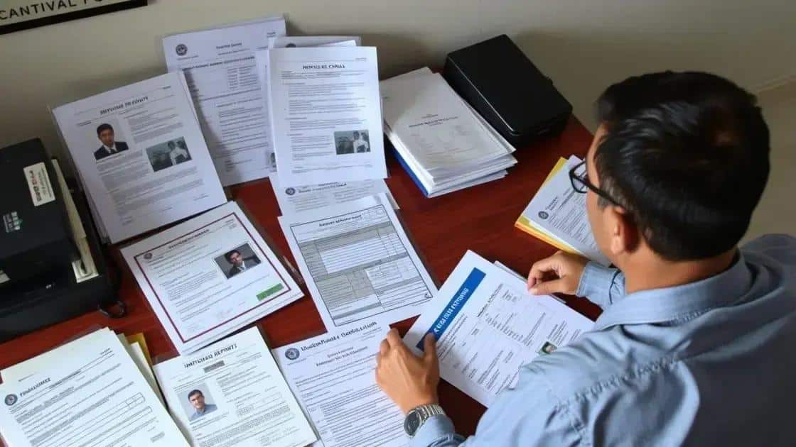 Principais documentos e informações necessárias