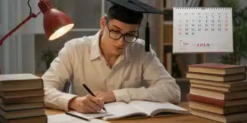 Student diligently preparing 2025 graduate school application