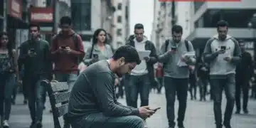 Pessoa procurando emprego em fevereiro de 2026, com gráficos indicando 10% de desemprego e o Plano de Ação do Governo Federal