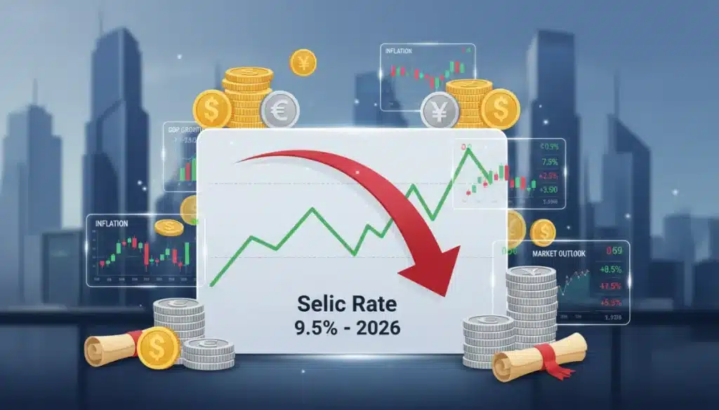 Selic 9,5% em 2026: Impacto nos Investimentos de Renda Fixa
